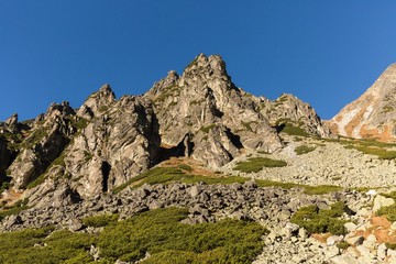 High Tatras mountains on a summer day.