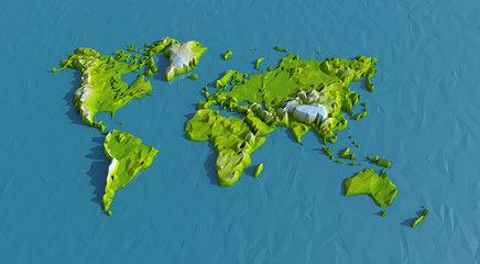 Low Poly World Map