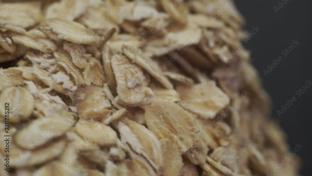 Poster Cereals background macro view, rotation 360 degrees. 