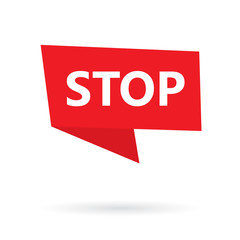 stop word on a sticker- vector illustration