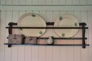 Plates On Shelf