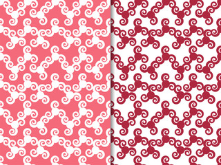 Seamless geometric abstract pattern with swirl