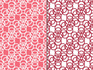 Seamless geometric abstract pattern with circles and rings