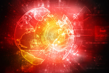 Fototapeta premium 2d illustration technology background 