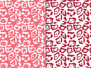Naklejka premium seamless abstract pattern with leopard spots print