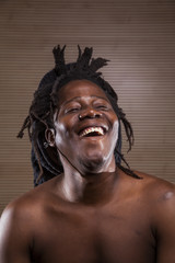 young rastafarian man portrait