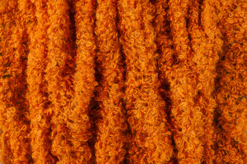 Orange wool texture. Winter ideas for background