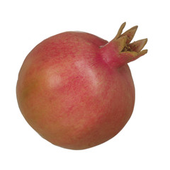 fresh red pomegranate isolated on white background