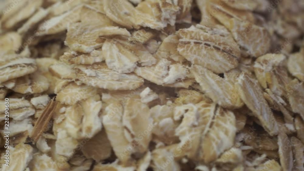 Poster Cereals background macro view, rotation 360 degrees. 
