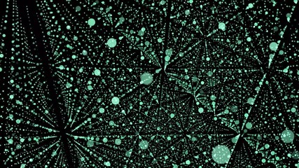 Abstract background animation with moving particle shapes as texture.