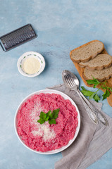 Traditional beetroot risotto