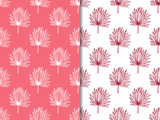 seamless floral pattern tropical palm leaves