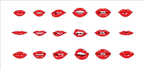 Lips vector collection.