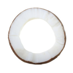 ring of coconut isolated on white background