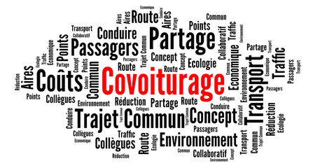 Covoiturage nuage de mots