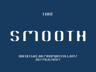 Obraz premium 6403924 Smooth font. Vector alphabet