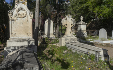 Fototapeta na wymiar antiguo cementerio ingles de la provincia de Málaga