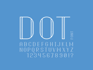 6961000 Dot font. Vector alphabet
