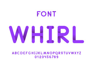 6403951 Whirl font. Vector alphabet