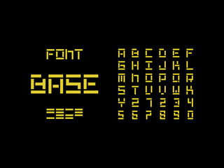 6238416 Base font. Vector alphabet