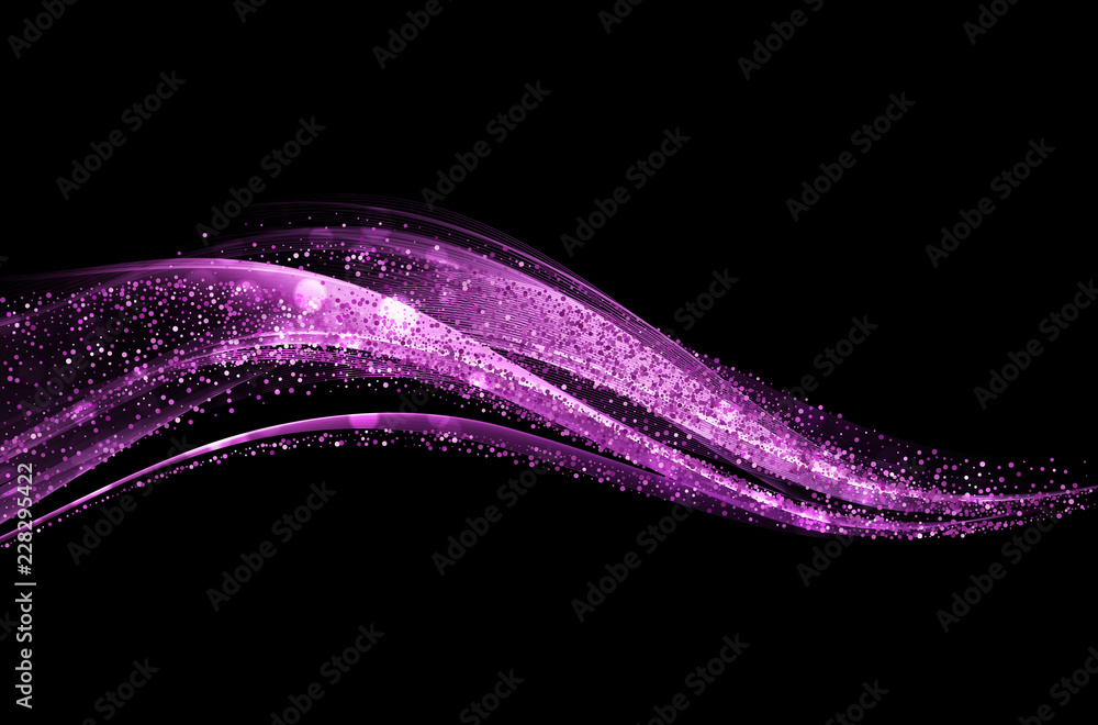 Poster Abstract shiny color gold wave design element