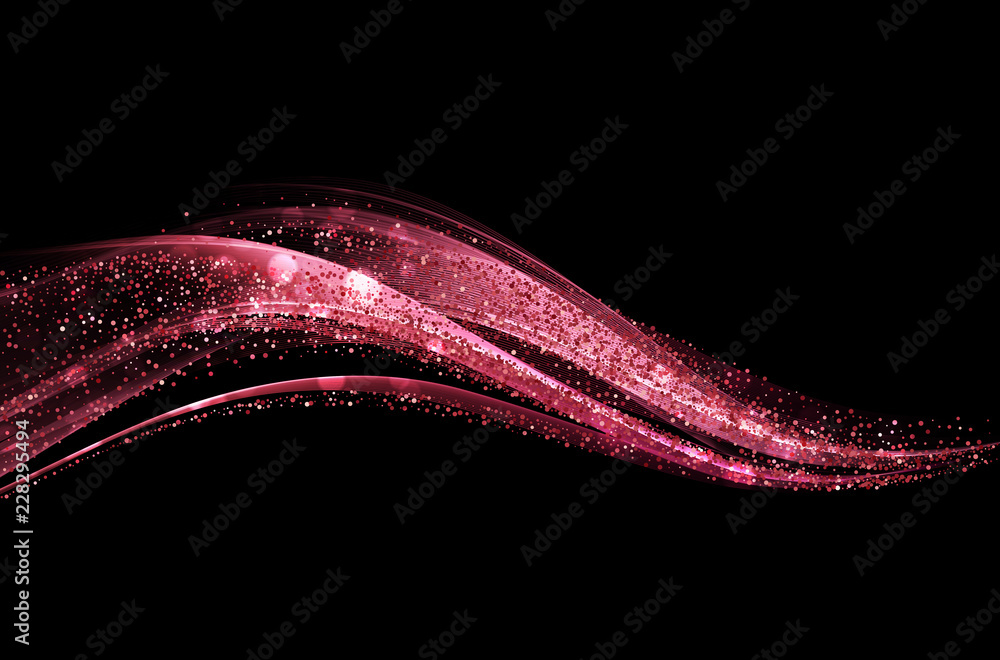 Aufkleber abstract shiny color gold wave design element