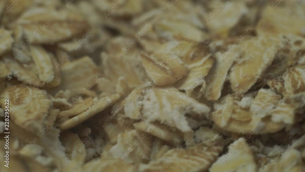 Poster cereals background macro view, rotation 360 degrees.