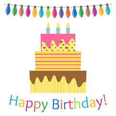 Sweet Cake for Birthday Celebration