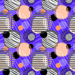 Abstract geometric seamless circles pattern