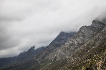 Scenic Clarence Drive mountains, between Gordon's Bay and Rooiels in the Western Cape, South Africa