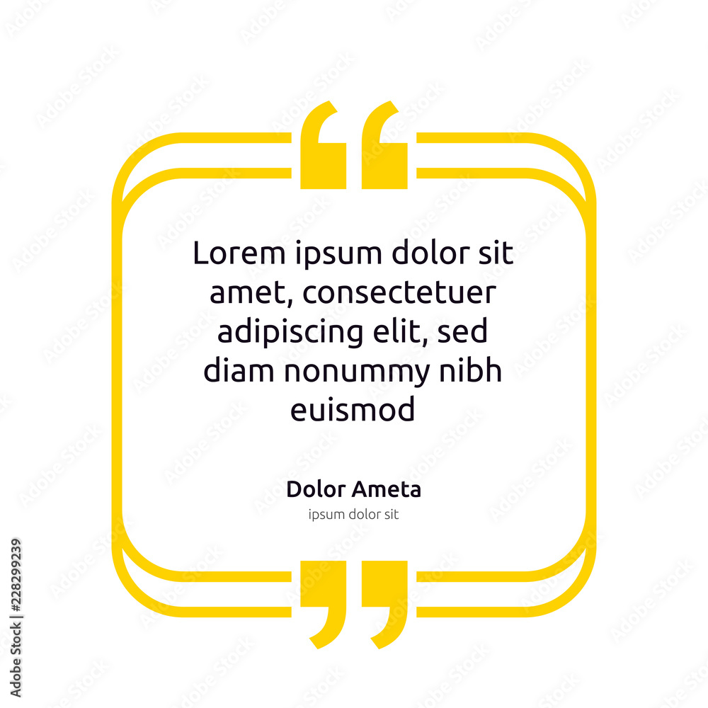 Poster remark quote text box poster template concept. blank empty frame citation. quotation paragraph symbo