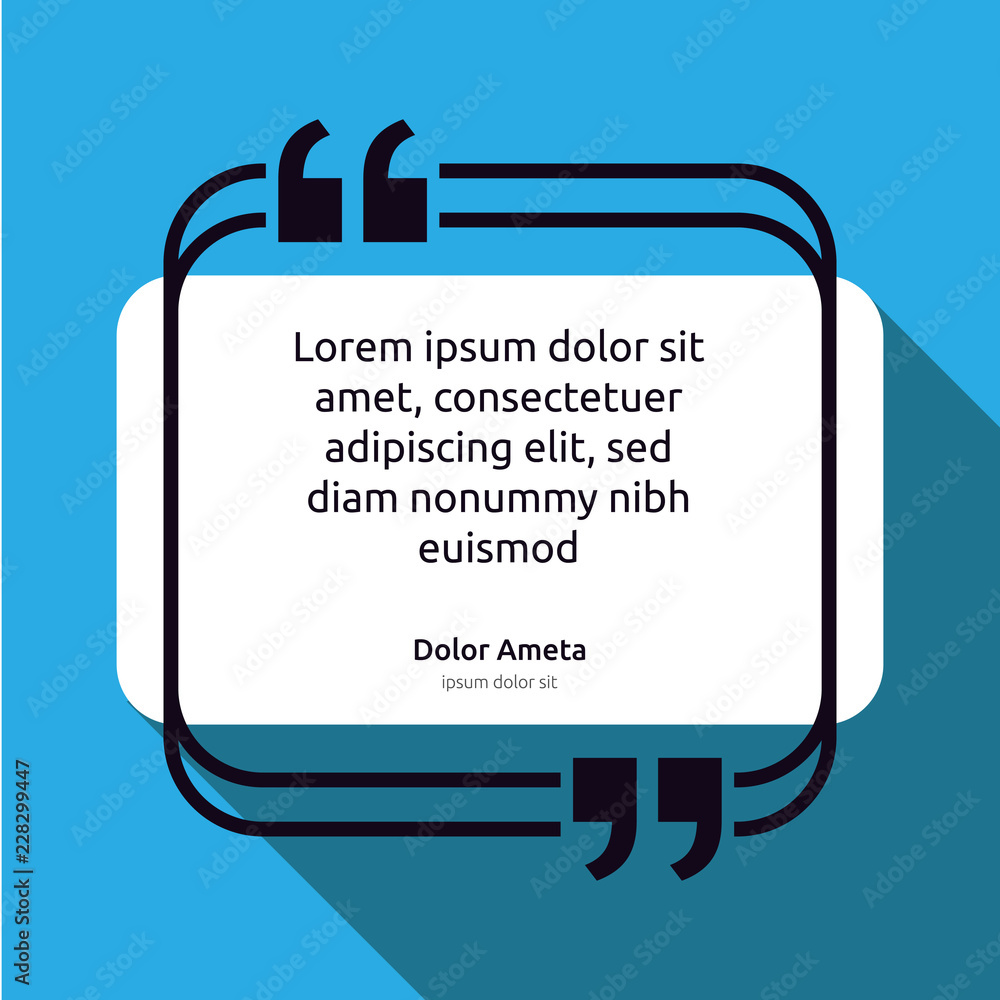 Poster remark quote text box poster template concept. blank empty frame citation. quotation paragraph symbo