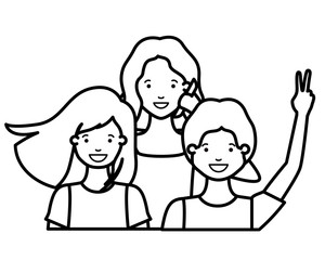 mom with her children avatar character