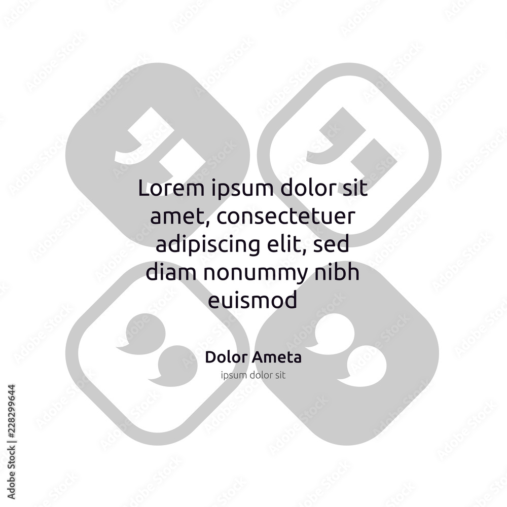 Poster remark quote text box poster template concept. blank empty frame citation. quotation paragraph symbo