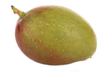 green-yellow mango isolated on white background