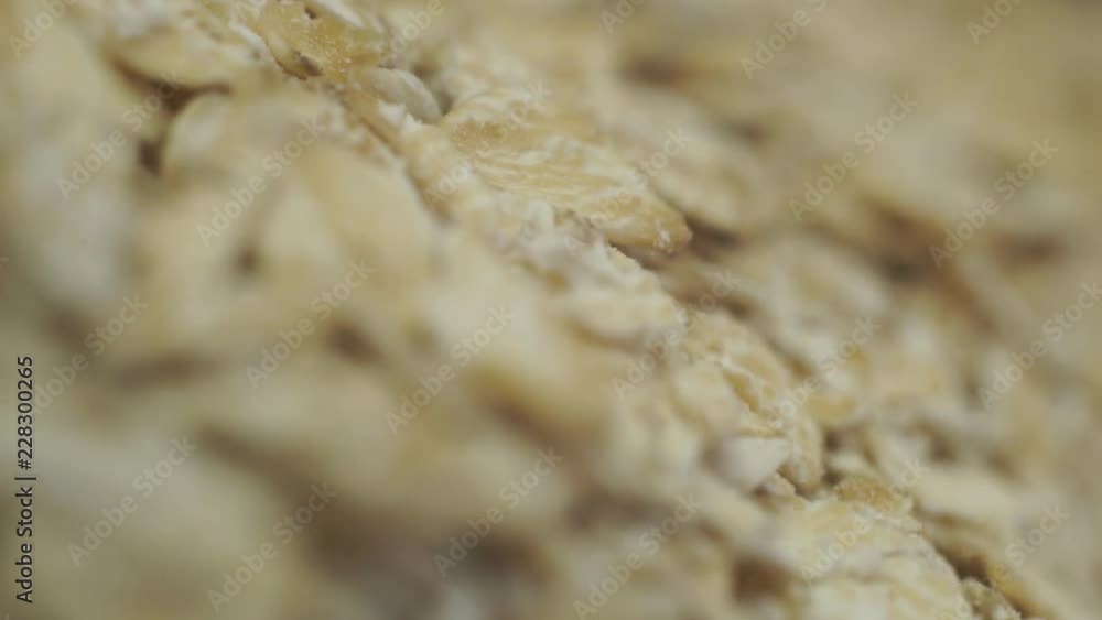 Poster Cereals background macro view, rotation 360 degrees. 