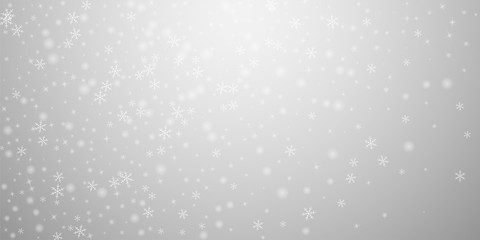 Sparse glowing snow Christmas background. Subtle f