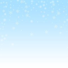 Sparse glowing snow Christmas background. Subtle f