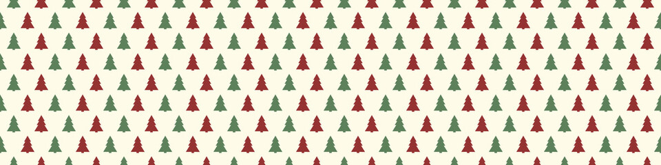 Design of a wrapping paper with Christmas trees. Vector.