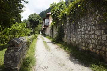 Fototapeta na wymiar street in the village