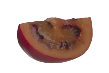 slice of tamarillo isolated on white backgound