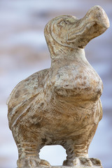 Wooden Dodo bird - typical souvenir from Mauritius island. Dodo is an extinct flightless bird that was endemic to the island of Mauritius. © Dmitry Chulov
