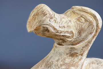 Head of the wooden Dodo bird - typical souvenir from Mauritius island. Dodo is an extinct flightless bird that was endemic to the island of Mauritius. © Dmitry Chulov