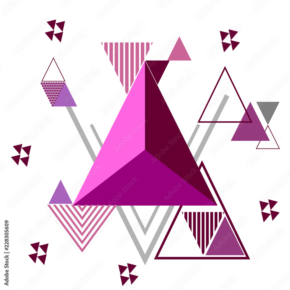 Poster colorful pop art geometric pattern with bright bold blocks squiggles. template pattern memphis 90s s