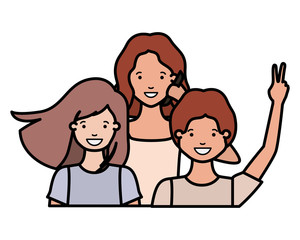 mom with her children avatar character