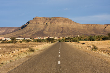 Road in the surroundings of Tazzanine, Draa Valley, Morocco