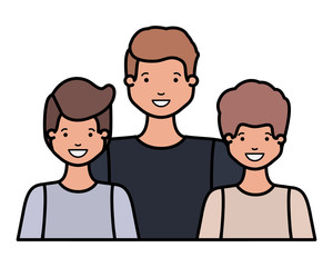 family smiling and waving avatar character