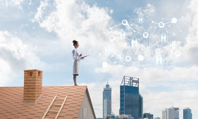 Medical industry connected to modern technologies