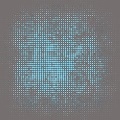 Vector texture halftone turquoise dots on gray background