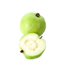 Guava fruit isolated on white background.